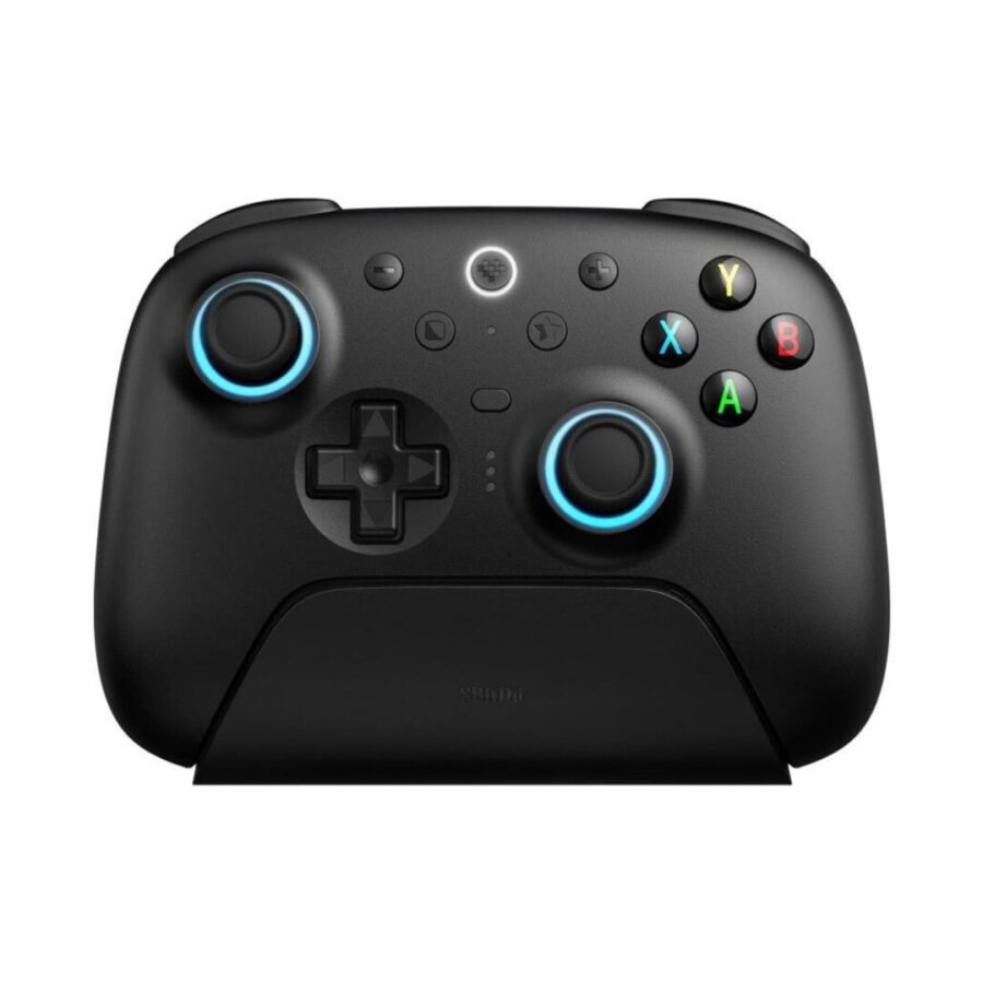 8BitDo Ultimate 2 Wireless Controller για Nintendo Switch 1 & 2 / Windows PC με Bluetooth, 2.4GHz, Wired USB, Charging Dock & TMR Joysticks Black (RET00520)