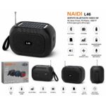 NAIDI L46 Φορητό Bluetooth Ηχείο 5W με Solar Panel, FM Radio, USB/TF & Ενσωματωμένη Μπαταρία – Μαύρο