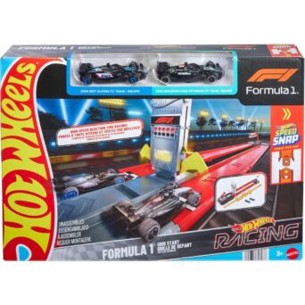 Hot Wheels Formula 1 Fast Race Track Set JKM88 – Πίστα Αγώνων F1 με Εκτοξευτήρες & Αυτοκινητάκια