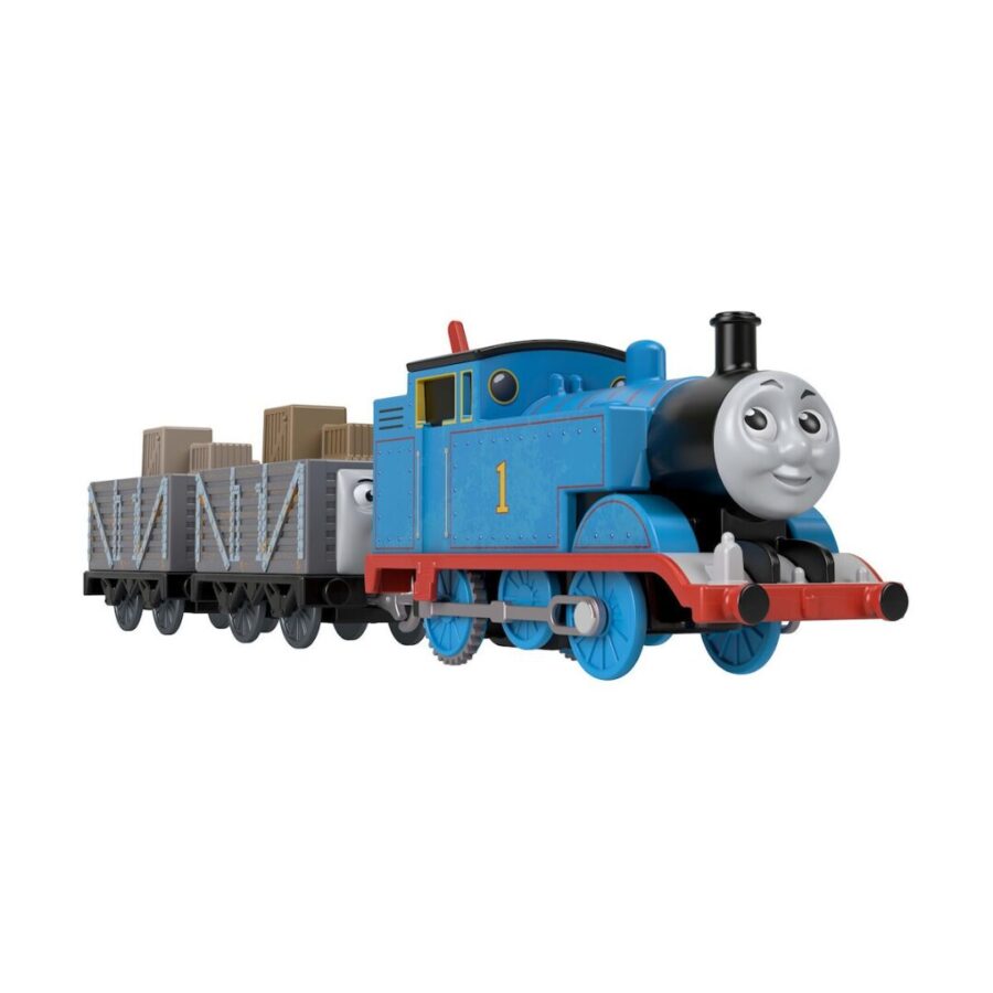 Fisher-Price Thomas & Friends Motorized Trains Classic Thomas με 2 Βαγόνια (JDF23) – Μηχανοκίνητο Τρενάκι Thomas