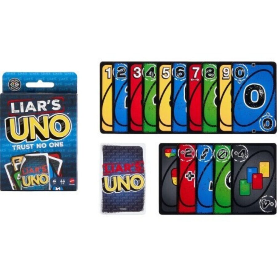 Mattel UNO Liars Edition JLH43 (EN) – Επιτραπέζιο Παιχνίδι Καρτών με Μπλόφα για 2-6 Παίκτες 7+ Ετών