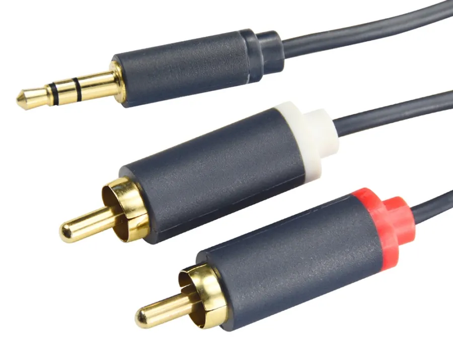 CABLETIME καλώδιο ήχου 3.5mm σε 2x RCA CT-AV303-H12G, 15m, μπλε