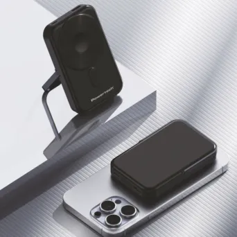 POWERTECH power bank με οθόνη PT-1416, 10000mah, magnetic wireless, 22.5W, μαύρο