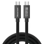 POWERTECH καλώδιο USB-C PTR-0165, USB4, 240W, 40Gbps, 8K/60Hz, 1m, μαύρο