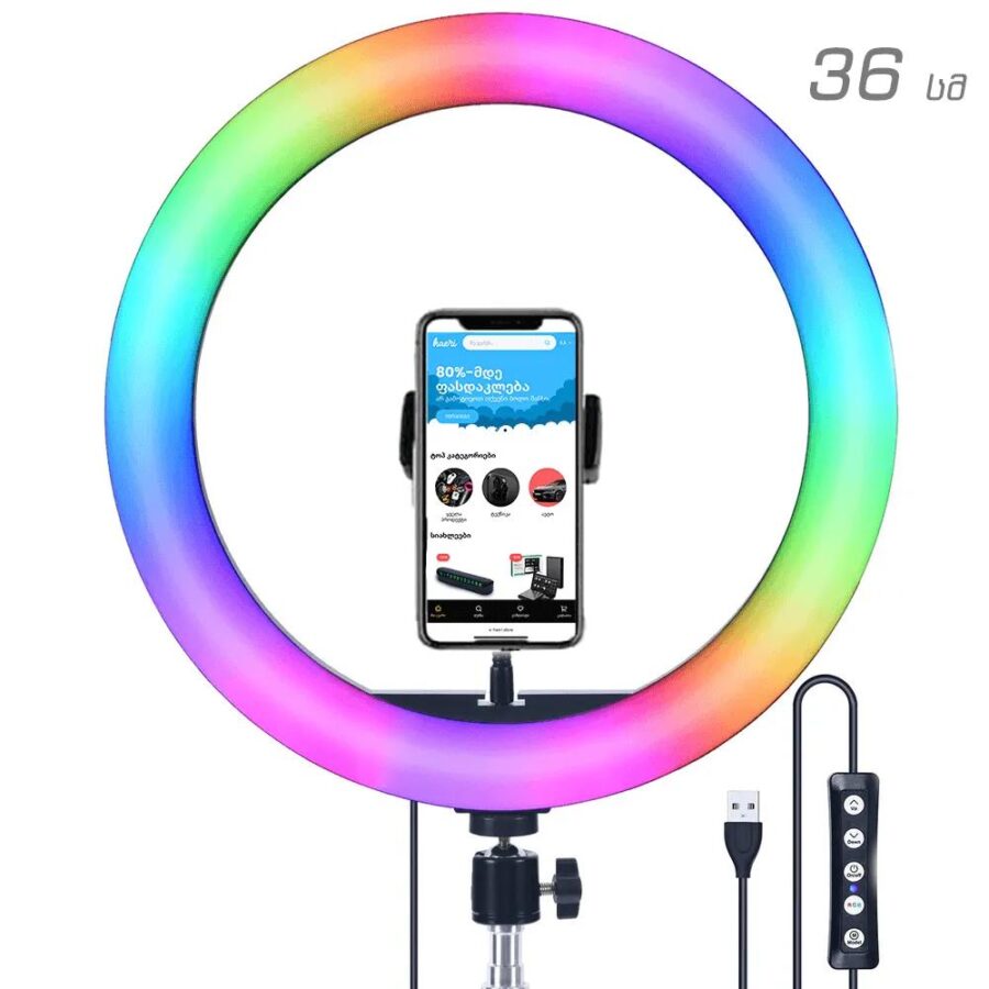 E-30 RGB Mobile Phone Camera Fill Light Φωτιστικό LED για Smartphone, TikTok & Streaming