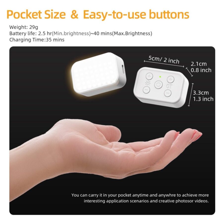 F05 Magnetic Selfie Light MagSafe LED Fill Light με Ρυθμιζόμενο Φωτισμό & Ενσωματωμένη Μπαταρία 800mAh