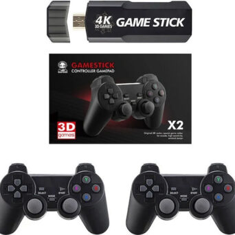 X2 Retro Game Stick 4K Ultra HD με Amlogic S905L, 2 Ασύρματα Χειριστήρια 2.4GHz & Χιλιάδες Κλασικά Παιχνίδια (X2.BLACK)