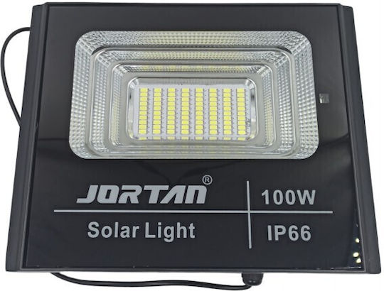 Jortan Ηλιακός Προβολέας LED 100W IP66 με Φωτοβολταϊκό Πάνελ, Τηλεχειριστήριο & Ψυχρό Λευκό 6500K (JT-BJ100W-TZ)