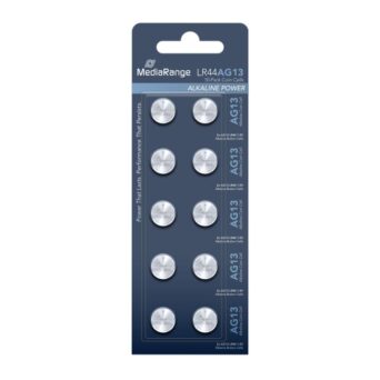 MediaRange Premium Alkaline Coin Cells AG13|LR44|1.5V Pack 10 Αλκαλικες Μπαταριες