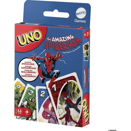 Mattel UNO The Amazing SpiderMan HXY08 Επιτραπέζιο Παιχνίδι Καρτών για 2-10 Παίκτες ηλικίας 7+ Ετών – Marvel Edition