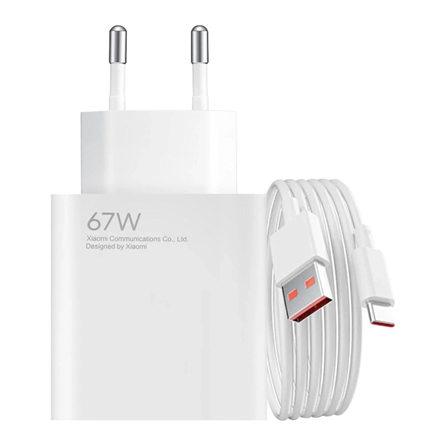 Xiaomi USB-A HyperCharge Combo 67W White με Καλώδιο USB-C Power Delivery Fast Charge (BHR9465EU)