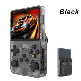 X6 Retro Handheld Console Κονσολα Ρετρο Black Transparent – 6000+ Games, IPS 3.5” 640x480, Dual Analog, NES/GBA/SNES/MD/PS1/Arcade Portable Gaming Console