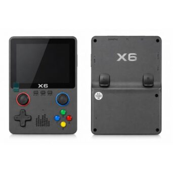 X6 Retro Handheld Console Ρετρο Κονσολα Dark Grey – 6000+ Games, IPS 3.5” 640x480, Dual Analog, NES/GBA/SNES/MD/Arcade Portable Gaming Console