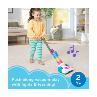 Fisher-Price Laugh & Learn Ηλεκτρονικη Σκουπα 2-in-1 JMM35 με Φώτα, Ήχους & Εκπαιδευτικά Τραγούδια για Παιδιά 2+ Ετών