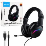 MOYUE M-80S Gaming Headset RGB με Μικρόφωνο και Σύνδεση 3.5mm για PS5, PS4, Xbox, Nintendo Switch, PC & Κινητά