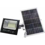 JORTAN Ηλιακός Προβολέας LED 200W 6500K IP66 με Φωτοκύτταρο, Τηλεχειριστήριο & Ηλιακό Πάνελ – Αδιάβροχος Εξωτερικού Χώρου