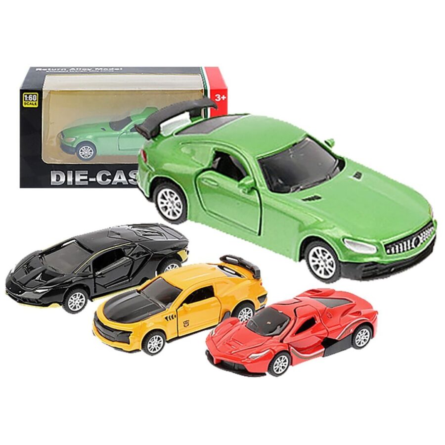 ToyMarkt Die Cast Super Car 1:60 Pull Back Μεταλλικό Αγωνιστικό Αυτοκίνητο 12cm – Αυτοκινητάκι Τριβής για Παιδιά 3+ Ετών