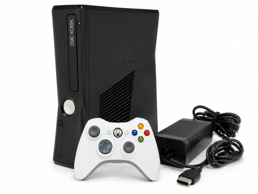 Μεταχειρισμενη Κονσολα Xbox 360 S Slim 250GB Μαύρο με 1 Ασύρματο Χειριστήριο Λευκό (3 Μηνες Εγγυηση AstronGameClub)