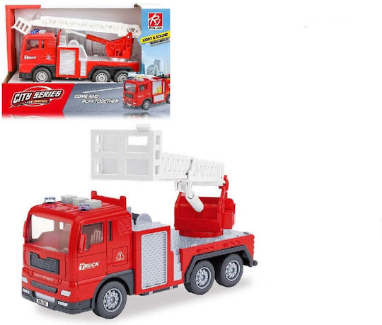 Martin Toys Πυροσβεστικό Φορτηγό Pull Back 21cm με Φώτα & Ήχους για Παιδιά 3+ Ετών