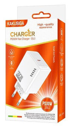 KAKUSIGA φορτιστής τοίχου KSC-1241, USB-C, 30W, λευκός