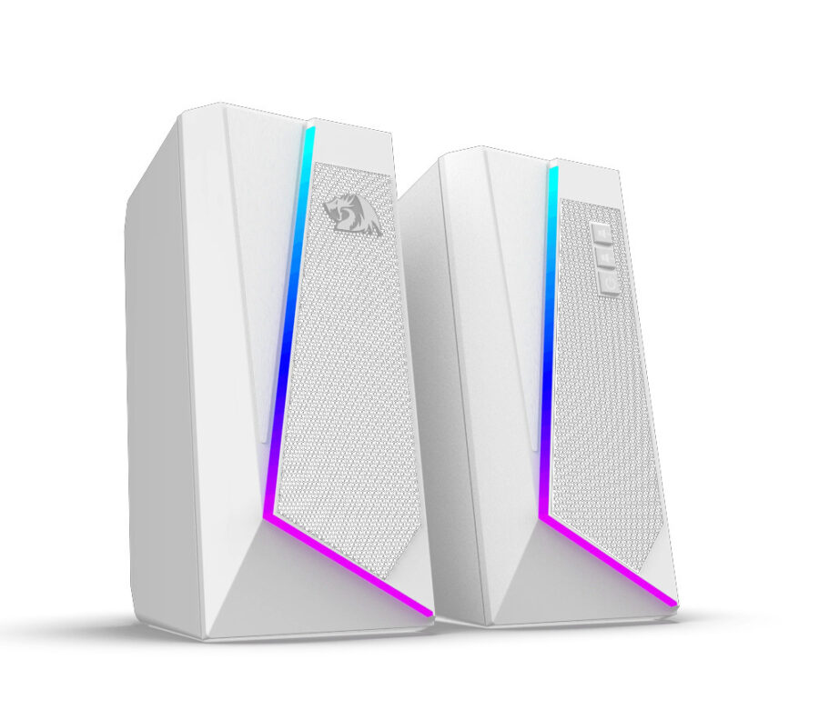 Redragon GS520 Anvil RGB Ηχεία Υπολογιστή 2.0 10W με RGB Φωτισμό, USB & AUX 3.5mm – Λευκά