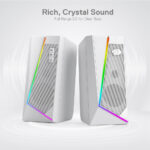 Redragon GS520 Anvil RGB Ηχεία Υπολογιστή 2.0 10W με RGB Φωτισμό, USB & AUX 3.5mm – Λευκά