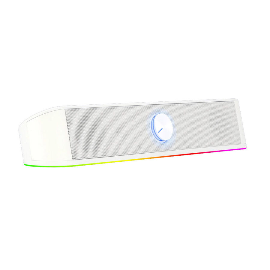 Redragon GS560 Adiemus RGB Soundbar Ηχείο Υπολογιστή 2.0 6W με USB, AUX 3.5mm & RGB Φωτισμό – Λευκό