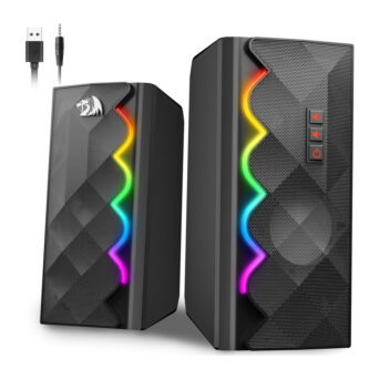 Redragon GS522 Cipher RGB Ηχεία Υπολογιστή 2.0 10W με RGB Φωτισμό, USB & AUX 3.5mm – Μαύρα