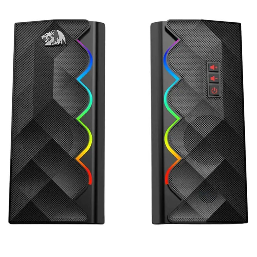 Redragon GS522 Cipher RGB Ηχεία Υπολογιστή 2.0 10W με RGB Φωτισμό, USB & AUX 3.5mm – Μαύρα