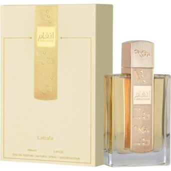 Lattafa Angham Eau de Parfum Unisex Άρωμα 100ml – Γλυκό Βανιλίας, Κεχριμπαριού & Πραλίνας Με Μεγάλη Διάρκεια