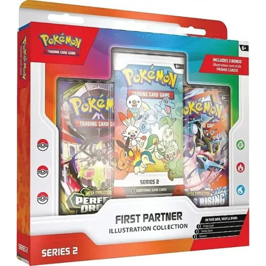 Pokemon TCG Trading Card Games First Partner Illustration Collection Series 2 Συλλεκτικό Σετ με Promo Κάρτες, 2 Booster Packs & Αυτοκόλλητα – Αγγλικά