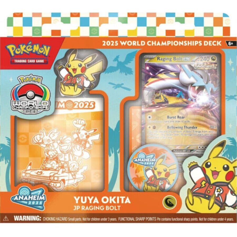 Pokemon TGC Trading Card Games: 2025 World Championship Deck – Yuya Okita (JP Raging Bolt) Αγγλικά | Συλλεκτική Τράπουλα 60 Καρτών