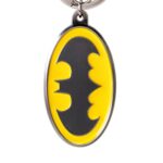 DC Comics Batman Logo Μεταλλικο Μπρελοκ Pewter με Έγχρωμο Σήμα Νυχτερίδας