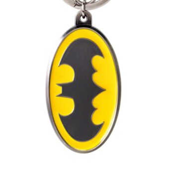 DC Comics Batman Logo Μεταλλικο Μπρελοκ Pewter με Έγχρωμο Σήμα Νυχτερίδας