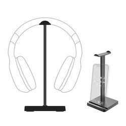 Armaggeddon HPX-100W Βαση Ακουστικων Γραφείου (Headset Stand) Λευκή Αντιολισθητική & Αποσπώμενη
