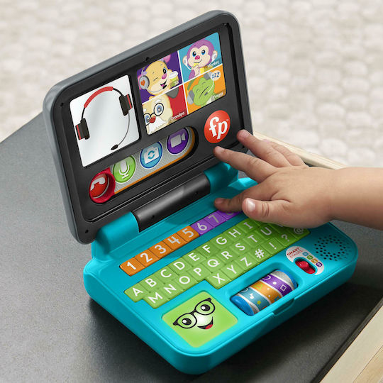 Fisher Price Laugh and Learn Παίζω & Μαθαίνω Εκπαιδευτικό Βρεφικό Laptop με 55+ Τραγούδια, Ήχους & Φράσεις για 6+ Μηνών (HGX01)