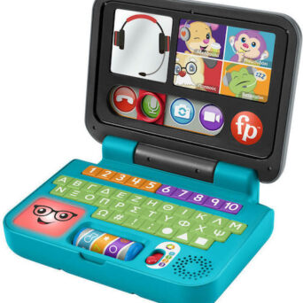 Fisher Price Laugh and Learn Παίζω & Μαθαίνω Εκπαιδευτικό Βρεφικό Laptop με 55+ Τραγούδια, Ήχους & Φράσεις για 6+ Μηνών (HGX01)
