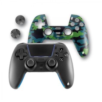 Spartan Gear Sarissa Ασύρματο Gamepad για PC, PS5, PS4 & Nintendo Switch Μαύρο με Extra Faceplate