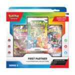 Pokemon TCG Trading Card Games: First Partner Illustration Collection Series 3 Αγγλικό – 3 Promo Κάρτες, 2 Booster Packs & Sticker Sheet
