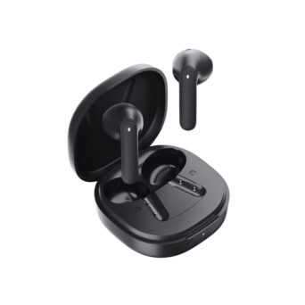 QCY Air T41 Ασύρματα Ακουστικά Bluetooth 5.4 TWS Semi-Ear με ENC, Multipoint & Θήκη Φόρτισης – Dark Grey