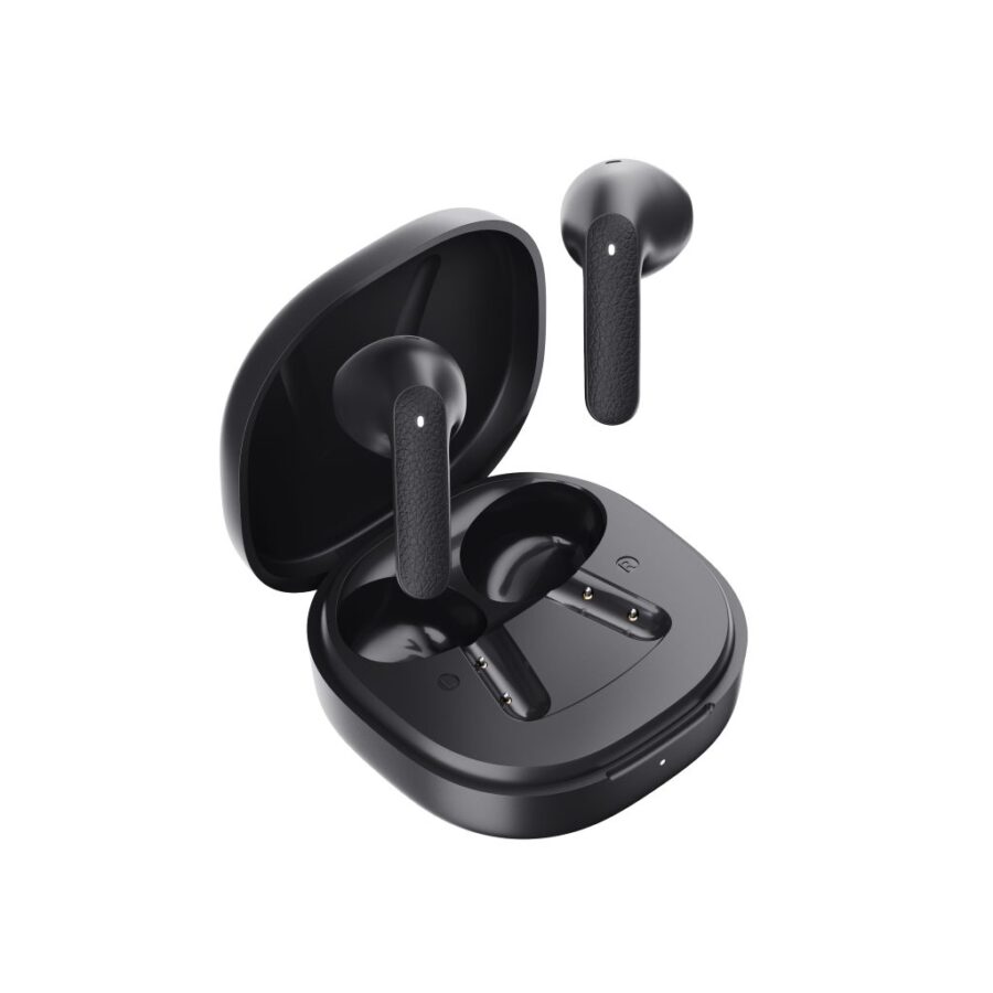 QCY Air T41 Ασύρματα Ακουστικά Bluetooth 5.4 TWS Semi-Ear με ENC, Multipoint & Θήκη Φόρτισης – Dark Grey