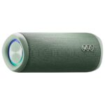 QCY SP7 Green – Portable Bluetooth Speaker w Stereo Sound 40W, Mic for Calls, RGB Light Show